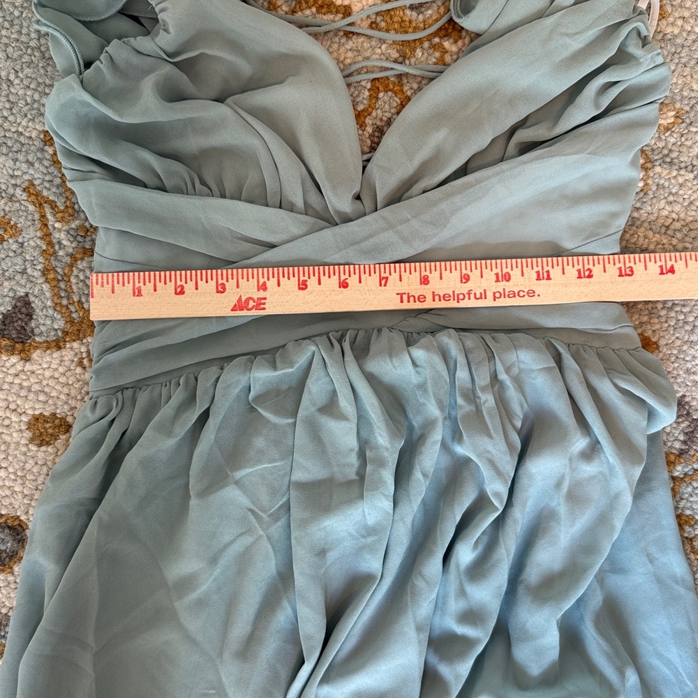 Lulu's Sage Ruffle-Shoulder Maxi Dress - Picture 9 of 9